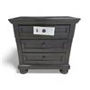 Image 1 : Dark Espresso 3-Drawer Wooden Nightstand, H29" x W28" x D18"