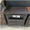 Image 2 : Dark Espresso 3-Drawer Wooden Nightstand, H29" x W28" x D18"