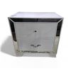 Image 1 : White Mirrored 2-Drawer Nightstand, H26" x W26" x D17"