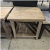 Image 2 : Rustic Light Brown Wooden End Table, H24" x 24" x 22"