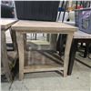 Image 3 : Rustic Light Brown Wooden End Table, H24" x 24" x 22"