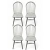 Image 1 : 4 Grey Windsor-Style Spindle Back Dining Chairs