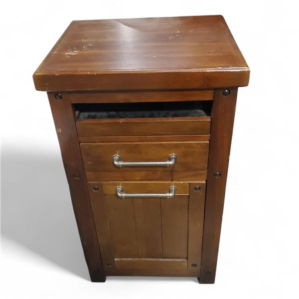 Rustic Brown Home Office Counter File Deak, Approx. H36" x W21" x D18" (Overall condition is good, w