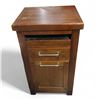 Image 1 : Rustic Brown Home Office Counter File Deak, Approx. H36" x W21" x D18" (Overall condition is good, w