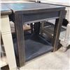 Image 2 : Charcoal Wood Nightstand, H24"x 22" x 22"