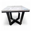 Image 1 : White Marble Coffee Table, H22.5" x 23.5" x 23.5"
