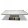 Image 1 : Rectangular Gloss White Coffee Table, H18" x 47" x 23.5"