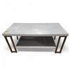 Image 1 : White Glossy White Coffee Table, H18" x  W39" x D19.5"