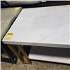Image 3 : White Glossy White Coffee Table, H18" x  W39" x D19.5"