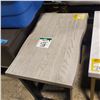 Image 3 : Greige Wood Finish Side Table, H19" x 20.5" x D13"