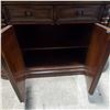 Image 3 : Dark Brown Traditional Wood Curio Display Cabinet, H58.5" x W71" x D19"