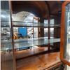 Image 4 : Dark Brown Traditional Wood Curio Display Cabinet, H58.5" x W71" x D19"