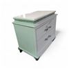Image 2 : White 2-Drawer Nightstand with Acrylic Legs, H26.5" x W29" x D17"