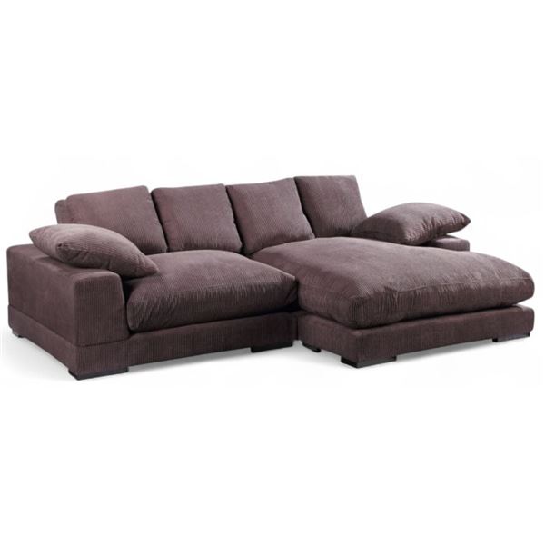 New Moe's Home Collection - Plunge Sectional Dark Brown - RV: $3249 CAD (TN-1004-20-0)