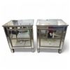 Image 1 : Pair Mirrored Nightstands, H23.5" x W19.5" x D15.5" Each
