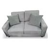 Image 1 : Grey Fabric Loveseat, Approx. H34" x W63" x D36"