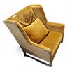 Image 2 : Mustard Yellow Velvet Accent Chair with Nailhead Trim, Approx. H43" x W35" x D31"