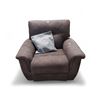 Image 1 : Brown Microfiber Recliner Armchair, Approx. H35" x W40" x D34"