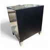 Image 7 : 2 Diamond Glitz Silver Mirrored Bedside Cabinets, H23.5" x W19.5" x D15.5" Each (one with cable, top