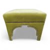 Image 1 : Luxurious Chartreuse Velvet Stool, H17" x 20" x 19"