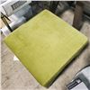 Image 2 : Luxurious Chartreuse Velvet Stool, H17" x 20" x 19"