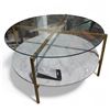 Image 1 : Signature Design by Ashley - Round Glass Coffee Table, H16" x Dia. 30"