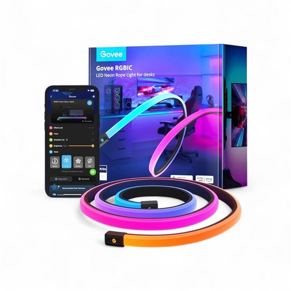 BNIB Govee RGBIC LED Neon Rope Lights for Desks - RV: $89.99 CAD (Model: H61C3)