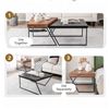 Image 2 : BNIB Modern Nesting Coffee Table - RV: $400 CAD (Model: JV10516BK)