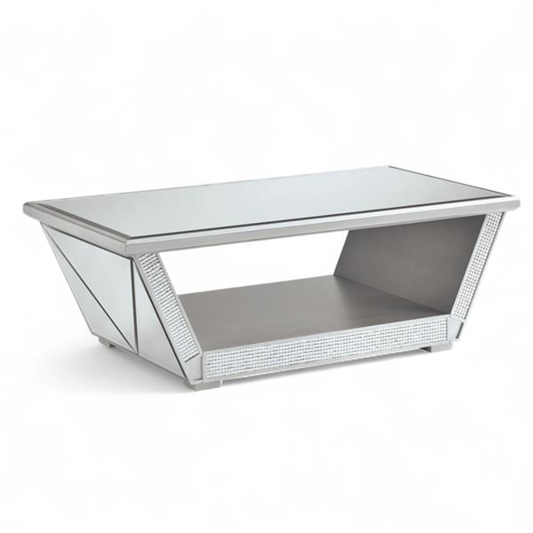 Luxury Silver Coffee Table, Approx. H18" x W52" x 28"