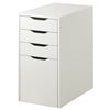 Image 1 : White Filing Cabinet, H27.5" x 14" x 23" (Overall good condition, minor wear)