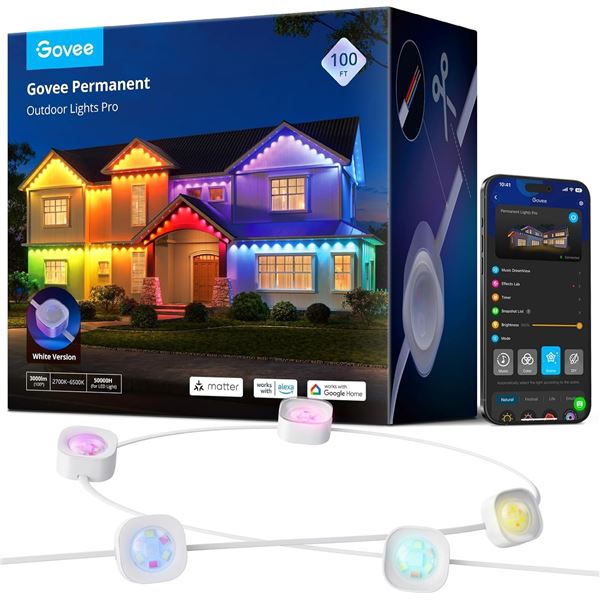 BNIB Govee Permanent Outdoor Lights Pro Retail $959.99