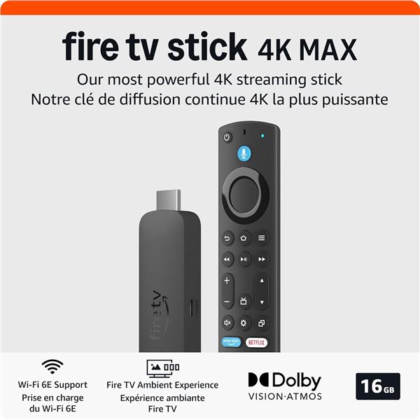New Amazon Fire TV Stick 4K Max Retail $80