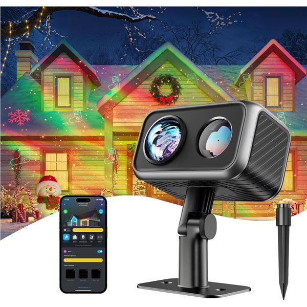 BNIB Govee Outdoor Projector Light, Holiday Laser and Aurora Projector Light for Outdoor and Indoor 