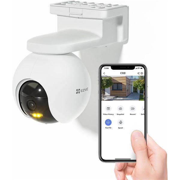 BNIB EZVIZ Battery-Powered Outdoor WiFi Camera, 100% Wireless, 2K, Night Vision, AI-Human Detection,