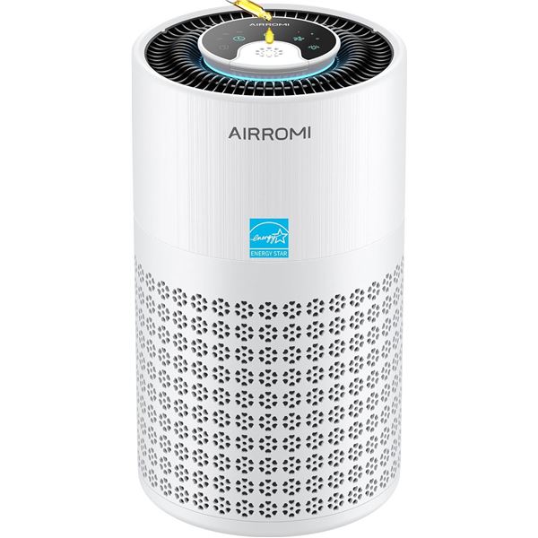 BNIB AIRROMI Air Purifier for Bedroom with HEPA 3-in-1 Filter, Pet Air Purifier for Home Cat Pee Sme
