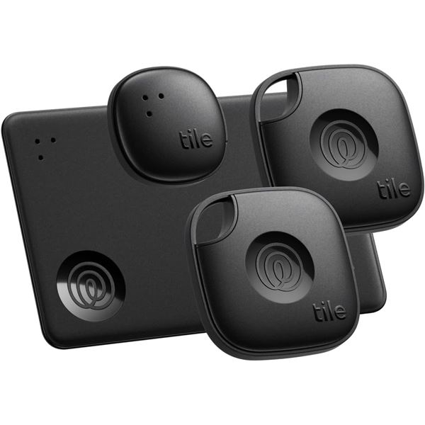 BNIB Group of 2 Tile Mate Bluetooth Item Tracker Essential Pack - Set of 4 - Black Retail $110