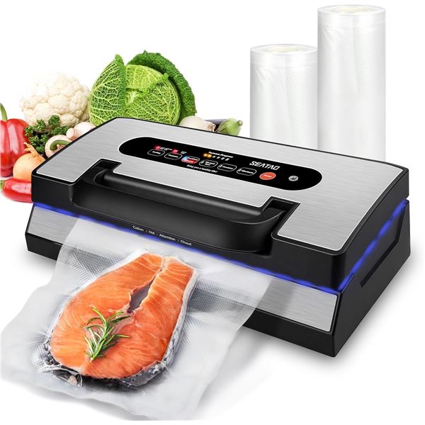 BNIB SEATAO VH5188 Automatic Vacuum Sealer Machine, 90kPa Multifunction Commercial Vacuum Food Seale