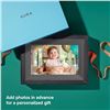 Image 2 : BNIB Aura Carver WiFi Digital Picture Frame Free Unlimited Storage Gravel with White Mat Retail $199