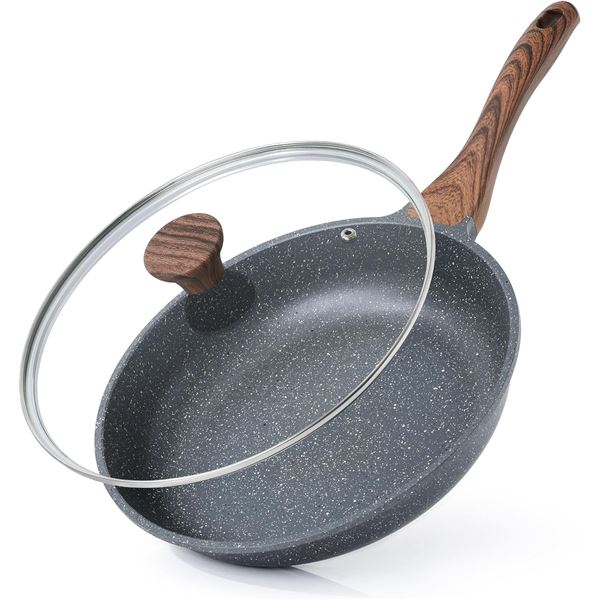 BNIB Group of 4 - 3 SENSARTE Nonstick Frying Pan Skillet with Lid Retail Approx. $60/per box + Gener
