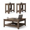 Image 1 : BNIB 3 Pcs Set Includes Coffee Table, 2 End Tables  (fg-dj-pu-16-954-way)