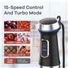 Image 2 : BNIB Ganiza Immersion Blender, Electric Hand Blender 800W with 15 Speed and Turbo Mode Handheld Blen