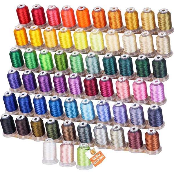 Group of 2 BNIB New brothreads 63 Colours Polyester Machine Embroidery Thread Kit Retail $70/Per Box