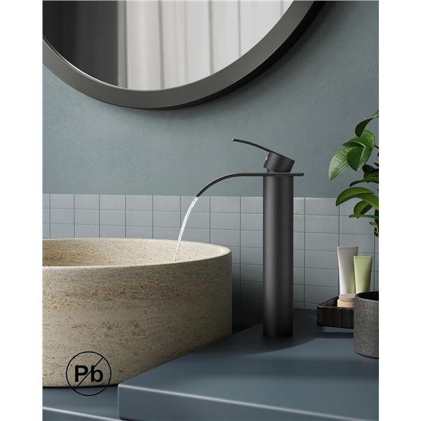 BNIB FORIOUS Bathroom Faucet, Stainless Steel Waterfall Sink Faucet Retail $62