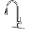 Image 1 : Group of 3 BNIB FORIOUS Kitchen Faucet with Pull Down Sprayer, Brushed Nickel, High Arc Single Handl