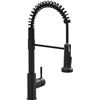 Image 3 : GIMILI Black Kitchen Faucet with Pull Down Sprayer Single Hole Spring Kitchen Sink Faucet Retail $11