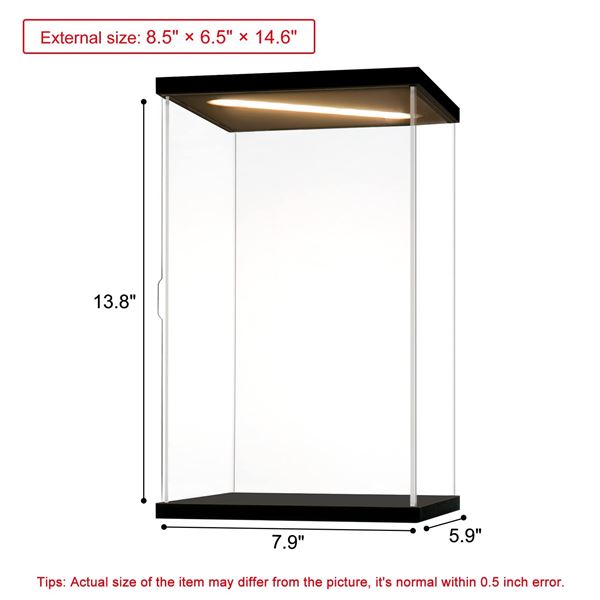 Group of 4 - 3x BNIB Acrylic Display Case for Collectibles Clear Acrylic Boxes for Display Figure To