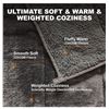 Image 3 : Group of 2 New CZZZ Throw Fluffy Weighted Blankets - 60" x 80", 15 lbs (Grey)