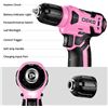 Image 2 : BNIB DEKOPRO Drill Set: Tool Set with 8V Pink Cordless Drill, Home Tool Kit with Drill 126 Piece Ret