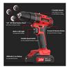 Image 2 : Group of 2 BNIB 20V Cordless Drill, Electric Power Drills Kit with Battery and Charge