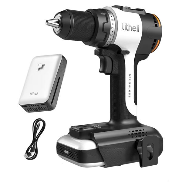 BNIB Litheli 20V MAX Cordless Drill Set, Brushless Power Drill Retail $110